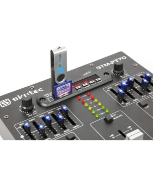 SKYTEC STM-2270 4-Kanal Mischpult, Schwarz