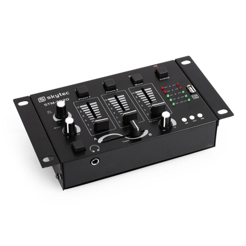 SKYTEC STM-3020B 3/2-Kanal Mischpult, Schwarz