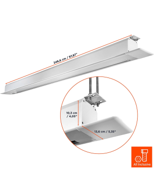 CELEXON Deckeneinbau Pro+ Deckeneinbauleinwand 200 x 150 cm
