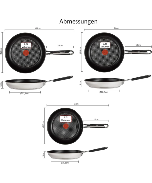 TEFAL E30 Jamie Oliver 6Tlg Pfannenset (Edelstahl, Beschichtung: Titanium)