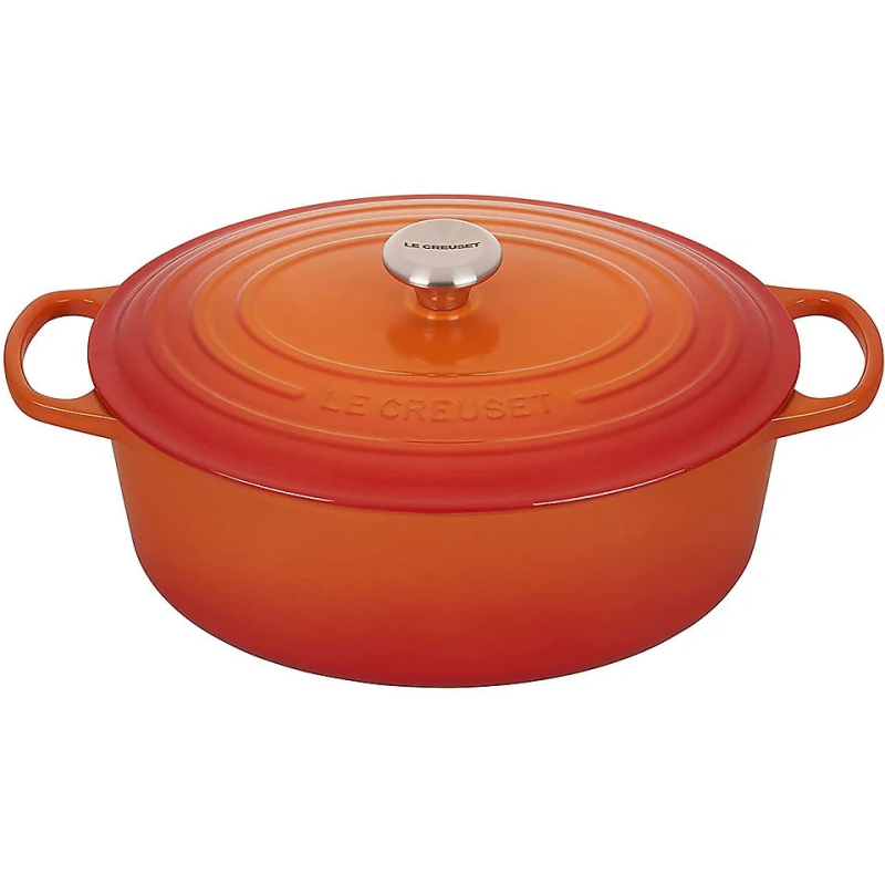 LE CREUSET Bräter oval 33 cm Topf Metall orange