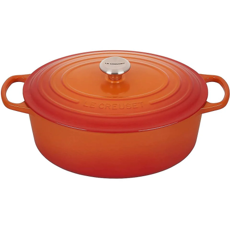 LE CREUSET Bräter oval 33 cm Topf Metall orange