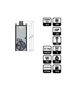 ICH-ZAPFE Wasserkühlgerät UTWK - CWP 200, 4- leitig Zapfanlage