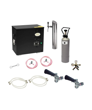 ICH-ZAPFE Set Zapfanlage, AS- 40, 2- ltg, Untertheke - Zapfkopf: ohne, 1 x Druckminderer 2-leitig