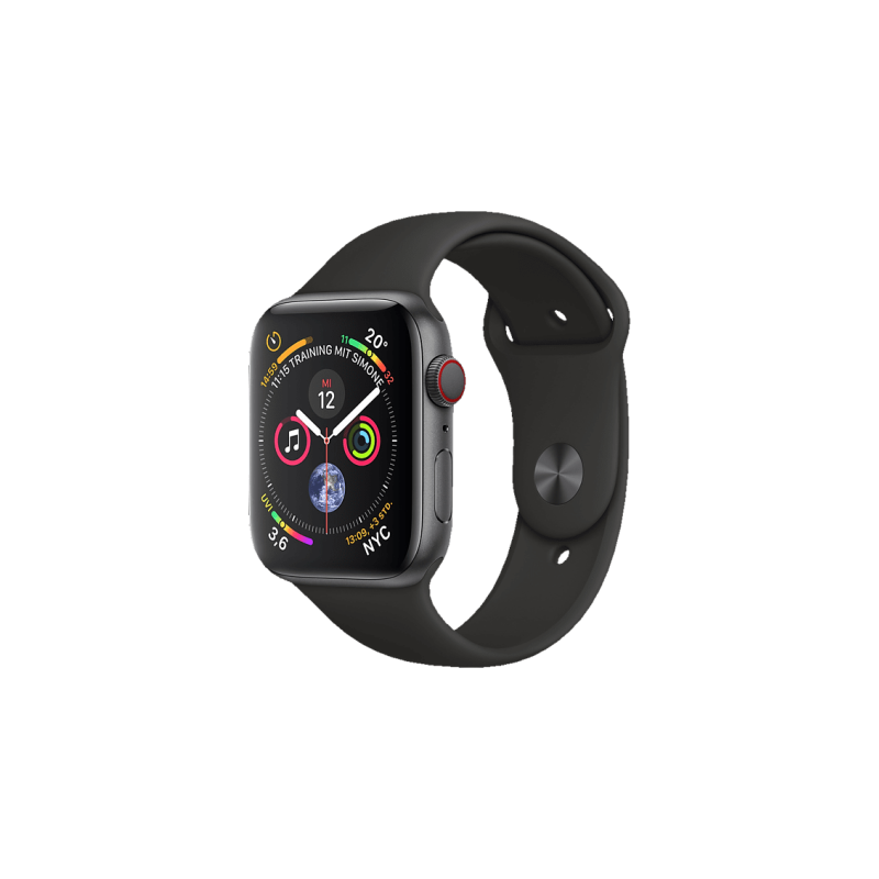 APPLE Watch Series 4 (GPS + Cellular) 40 mm Smartwatch Aluminium Kunststoff, 130-200 mm, Armband: Schwarz, Gehäuse: Dunkelgrau APPLE Watch Series 4 (GPS + Cellular) 40 mm Smartwatch Aluminium Kunststoff, 130-200 mm, Armband: Schwarz, Gehäuse: Dunkelgrau