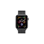 APPLE Watch Series 4 (GPS + Cellular) 40 mm Smartwatch Edelstahl Milanaise, 130-200 mm, Armband: Schwarz, Gehäuse: Schwarz