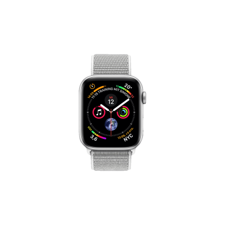 APPLE Watch Series 4 (GPS + Cellular) 40 mm Smartwatch Edelstahl Milanaise, 130-200 mm, Armband: Silber, Gehäuse: Silber