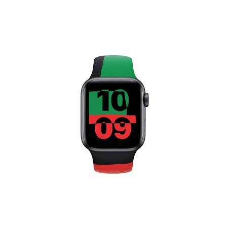 APPLE Watch Series 6 (GPS + Cellular) 40mm Smartwatch Aluminium Fluorelastomer, 130-200 mm, Mehrfarbig