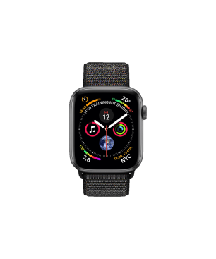 APPLE Watch Series 4 (GPS + Cellular) 40 mm Smartwatch Aluminium gewebtes Nylon, 130-200 mm, Gehäuse: Dunkelgrau