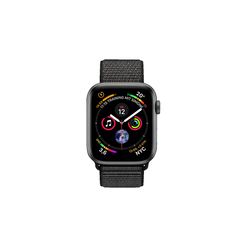 APPLE Watch Series 4 (GPS + Cellular) 40 mm Smartwatch Aluminium gewebtes Nylon, 130-200 mm, Gehäuse: Dunkelgrau APPLE Watch Series 4 (GPS + Cellular) 40 mm Smartwatch Aluminium gewebtes Nylon, 130-200 mm, Gehäuse: Dunkelgrau