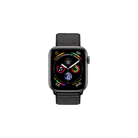 APPLE Watch Series 4 (GPS + Cellular) 40 mm Smartwatch Aluminium gewebtes Nylon, 130-200 mm, Gehäuse: Dunkelgrau