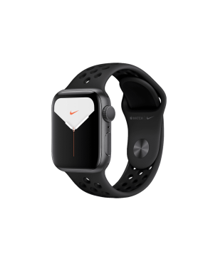 APPLE Watch Nike Series 5 40mm Smartwatch Aluminium Fluorelastomer, 130 - 200 mm, Armband: Anthrazit Schwarz, Space Grey