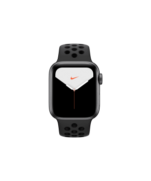 APPLE Watch Nike Series 5 40mm Smartwatch Aluminium Fluorelastomer, 130 - 200 mm, Armband: Anthrazit Schwarz, Space Grey