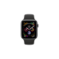 APPLE Watch Series 4 (GPS + Cellular) 44mm Smartwatch Aluminium Kunststoff, 140-210 mm, Armband: Schwarz, Gehäuse: Dunkelgrau