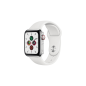 APPLE Watch Series 5 (GPS + Cellular) 40mm Smartwatch Edelstahl Fluorelastomer, 130 - 200 mm, Armband: Weiß, Gehäuse: Edelstahl