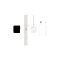 APPLE Watch Series 5 (GPS + Cellular) 40mm Smartwatch Edelstahl Fluorelastomer, 130 - 200 mm, Armband: Weiß, Gehäuse: Edelstahl