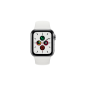 APPLE Watch Series 5 (GPS + Cellular) 40mm Smartwatch Edelstahl Fluorelastomer, 130 - 200 mm, Armband: Weiß, Gehäuse: Edelstahl