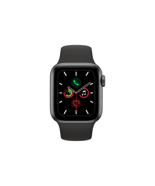 APPLE Watch Series 5 (GPS + Cellular) 40mm Smartwatch Aluminium Fluorelastomer, 130 - 200 mm, Gehäuse: Space Grey