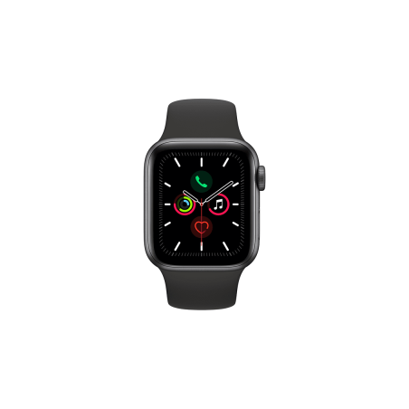 APPLE Watch Series 5 (GPS + Cellular) 40mm Smartwatch Aluminium Fluorelastomer, 130 - 200 mm, Gehäuse: Space Grey