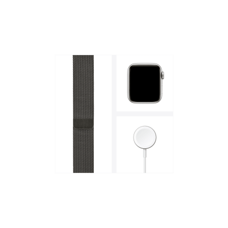 APPLE Watch Series 6 (GPS + Cellular) 40mm Smartwatch Edelstahl Edelstahl, 130 - 180 mm, Armband: Graphit, Gehäuse: Graphit