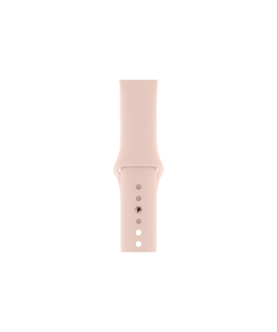 APPLE Watch Series 5 (GPS + Cellular) 40mm Smartwatch Aluminium Fluorelastomer, 130 - 200 mm, Armband: Sandrosa, Gehäuse: Gold