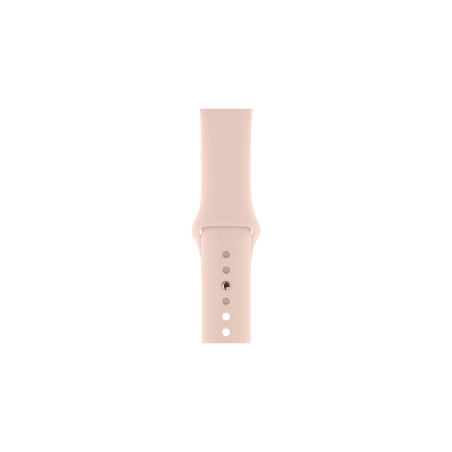 APPLE Watch Series 5 (GPS + Cellular) 40mm Smartwatch Aluminium Fluorelastomer, 130 - 200 mm, Armband: Sandrosa, Gehäuse: Gold