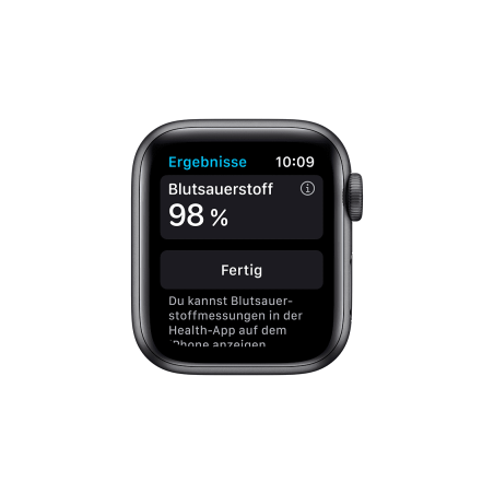 APPLE Watch Series 6 Nike (GPS + Cellular) 40mm Smartwatch Fluorelastomer, 130 - 190 mm, Space Grau/Schwarz
