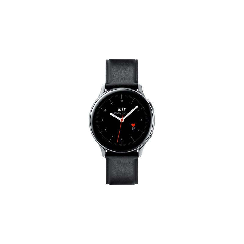 SAMSUNG Galaxy Watch Active2 Stainless Steel 40mm (LTE) SI Smartwatch Edelstahl Echtleder, S/M, Silver SAMSUNG Galaxy Watch Active2 Stainless Steel 40mm (LTE) SI Smartwatch Edelstahl Echtleder, S/M, Silver