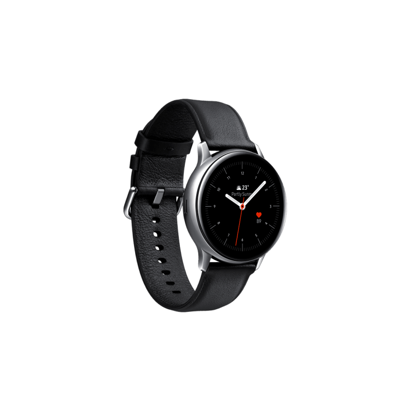 SAMSUNG Galaxy Watch Active2 Stainless Steel 40mm (LTE) BK Smartwatch Edelstahl Echtleder, S/M, Black SAMSUNG Galaxy Watch Active2 Stainless Steel 40mm (LTE) BK Smartwatch Edelstahl Echtleder, S/M, Black