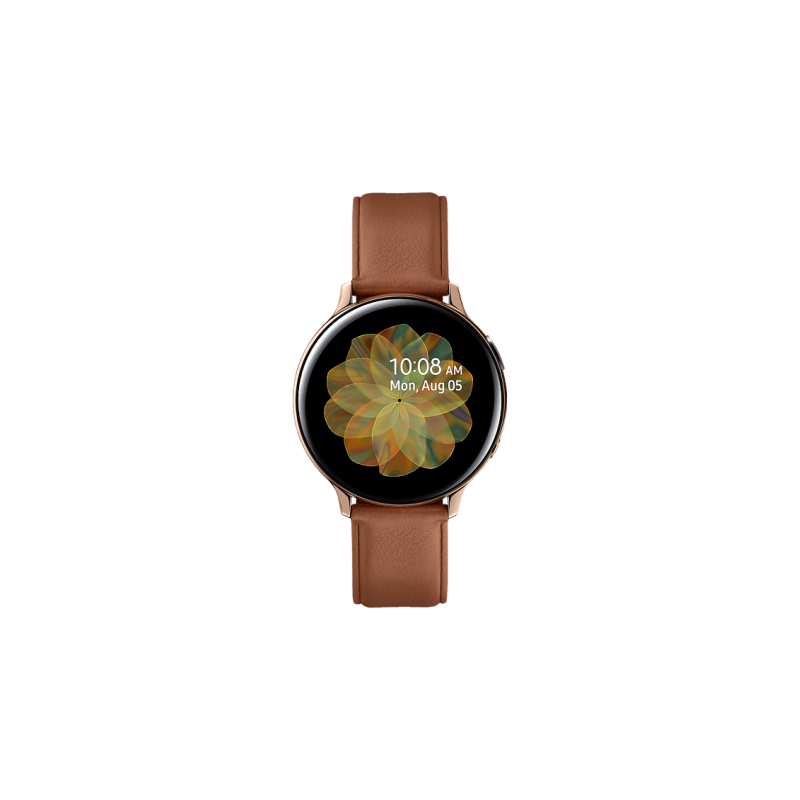 SAMSUNG Galaxy Watch Active2 Stainless Steel 44mm GO Smartwatch Edelstahl Echtleder, M/L, Gold SAMSUNG Galaxy Watch Active2 Stainless Steel 44mm GO Smartwatch Edelstahl Echtleder, M/L, Gold