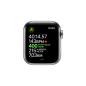 APPLE Watch Series 5 40mm Smartwatch Aluminium Fluorelastomer, 130 - 200 mm, Armband: Weiß, Gehäuse: Silber