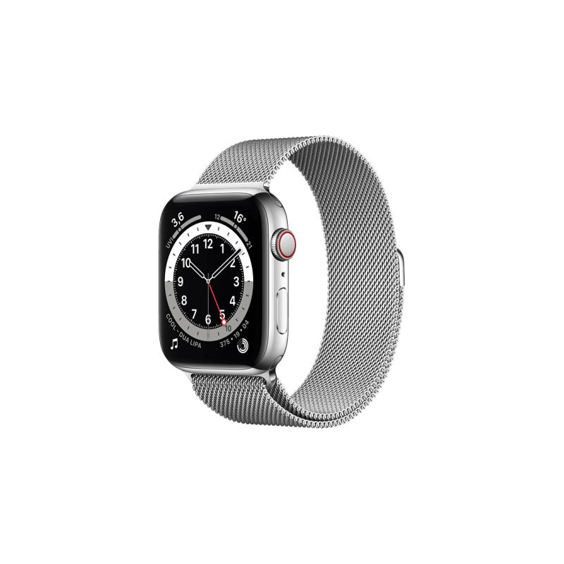 APPLE Watch Series 6 (GPS + Cellular) 40mm Smartwatch Edelstahl Edelstahl, 130 - 180 mm, Armband: Silber, Gehäuse: Silber