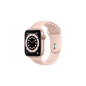 APPLE Watch Series 6 (GPS + Cellular) 44mm Smartwatch Aluminium Fluorelastomer, 140 - 210 mm, Armband: Pink Sand, Gehäuse: Gold