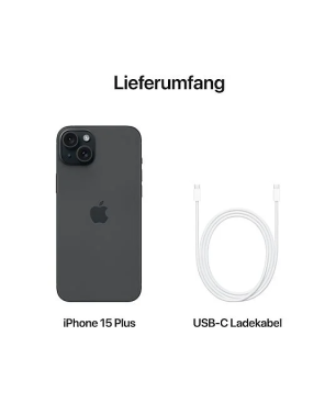 APPLE iPhone 15 Plus 5G 128 GB Schwarz Dual SIM