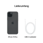 APPLE iPhone 15 5G 128 GB Schwarz Dual SIM