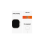 APPLE Watch Ultra (GPS + Cellular) 49 mm Smartwatch Titan Gewebe, 130-160 mm, Armband: Orange, Gehäuse: Titan