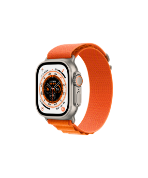 APPLE Watch Ultra GPS+CEL 49 TIT W LARGE Smartwatch Titan Gewebe, 165 - 210 mm, Orange