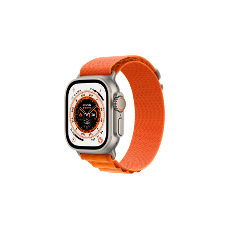 APPLE Watch Ultra GPS+CEL 49 TIT W LARGE Smartwatch Titan Gewebe, 165 - 210 mm, Orange