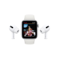 APPLE Watch Series 6 (GPS + Cellular) 40mm Smartwatch Aluminium Fluorelastomer, 130 - 200 mm, Armband: Deep Navy, Gehäuse: Blau