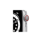 APPLE Watch Series 6 (GPS + Cellular) 40mm Smartwatch Aluminium Fluorelastomer, 130 - 200 mm, Armband: Weiß, Gehäuse: Silber