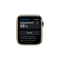 APPLE Watch Series 6 (GPS + Cellular), 40 mm Smartwatch Edelstahl Fluorelastomer, 130-200 mm , Steel Navy