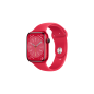 APPLE Watch Series 8 (GPS) 41 mm Smartwatch Aluminium Fluorelastomer, 130 - 200 mm, Armband: (PRODUCT)RED, Gehäuse: (PRODUCT)RED