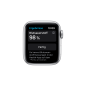 APPLE Watch Series 6 (GPS) 44mm Smartwatch Aluminium Fluorelastomer, 140 - 220 mm, Silber/Weiß