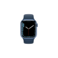 APPLE Watch Series 7 (GPS) 45mm Smartwatch Fluorelastomer, 140 - 220 mm, Armband: Blau, Gehäuse: Blau