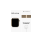 APPLE Watch Series 8 (GPS + Cellular) 41 mm Smartwatch Edelstahl Milanaise, 130 - 200 mm, Armband: Gold, Gehäuse: Gold