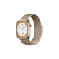 APPLE Watch Series 8 (GPS + Cellular) 41 mm Smartwatch Edelstahl Milanaise, 130 - 200 mm, Armband: Gold, Gehäuse: Gold