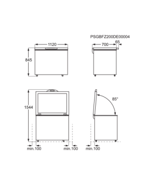 AEG AHB531E1LW Gefriertruhe (E, 845 mm hoch)