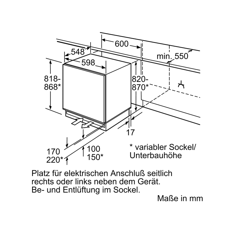 BOSCH GUD15ADF0 Gefrierschrank (F, 820 mm hoch) BOSCH GUD15ADF0 Gefrierschrank (F, 820 mm hoch)
