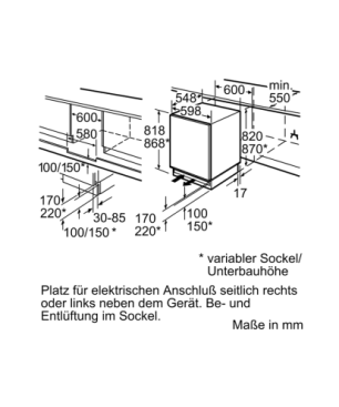SIEMENS GU15DADF0 Gefrierschrank (F, 820 mm hoch)