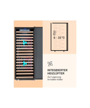 KLARSTEIN Botella Cura Weinklimaschrank (EEK G, Schwarz)